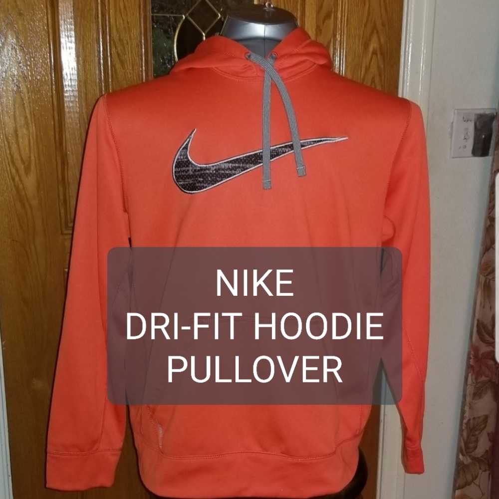 NIKE New Therma Fit Orange pull over hoodie